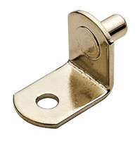 Shelf Support, steel, nickel-plated, L-shaped, 5mm with Screw hole 20pcs