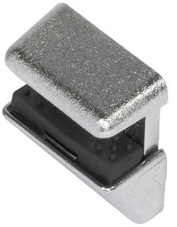 one Glass Shelf Support, zinc, nickel-plated, 5mm
