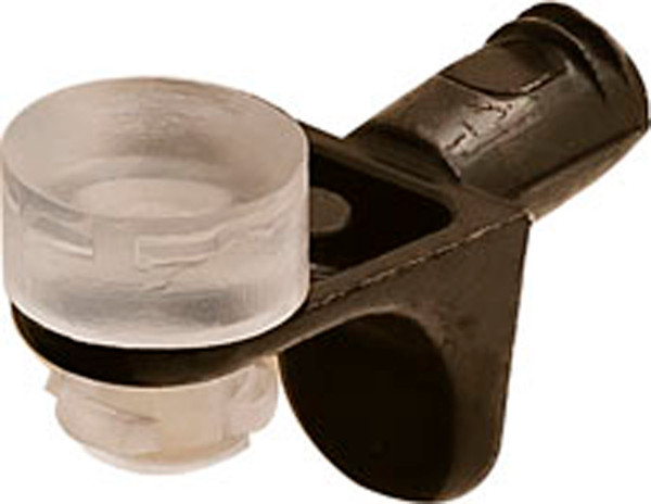 Shelf Support Glass, zinc, black, 5mm
