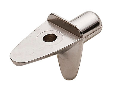 Shelf Support, zinc, nickel-plated, for 5mm, with hole