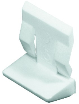 Shelf Support with Spring Clip, plastic, for glass shelves, with safety catch, white 5mm #597/0.06z