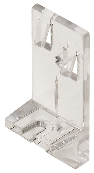 Locking Plastic Shelf Support Heavy Duty , Clear, 2 pins 5mm and Lock 3/4" and 1" and smaller shelves BBR3206-32201