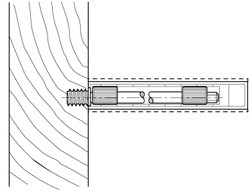 Shelf Supportsteel, with thread, M6, 12mm