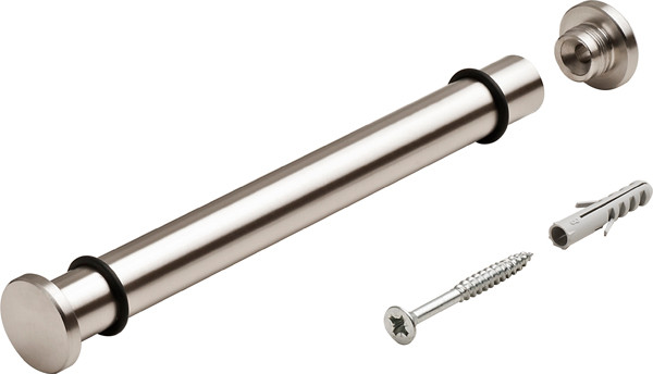 Shelf Support, Glass Shelves, Ø20 mm Wall mounting, visible, Stainless steel, matt brushed