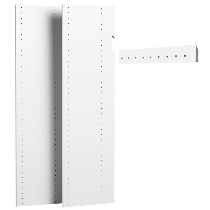 2 Vertical Closet Panels (L and R) Melamine and French Cleat Hanging System