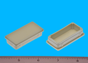 Tube End Cap Almond 1" x 2", Pkg of 100