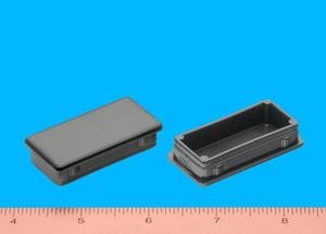 Tube End Cap Black 1" x 2", Bag of 10