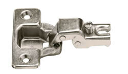 A-Series Face Frame, 105degree, short arm, self closing, screw, steel, nickel-plated