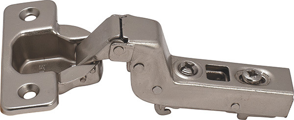 Hinge Clip-on, 110 degree, inset, soft closing, steel nickel-plated, Mod -4