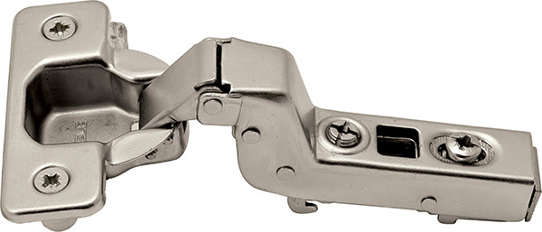 Hinge Clip-on, 110 degree, inset, soft closing, dowel, steel nickel-plated, Mod -4