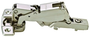 Hinge Clip-on, 165 degree, full Overlay , self-closing, dowel, steel, nickel-plated, Mod 14 with plates Choose face frame or Frameless Installation