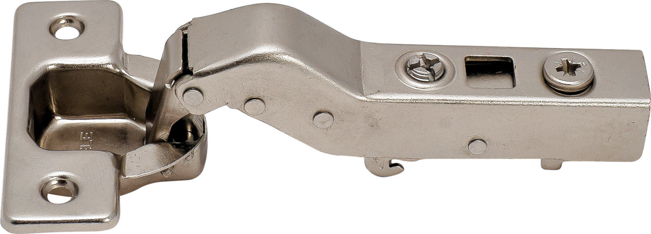 Hinge Clip-on, 30 degree,corner, self-closing, steel, nickel-plated