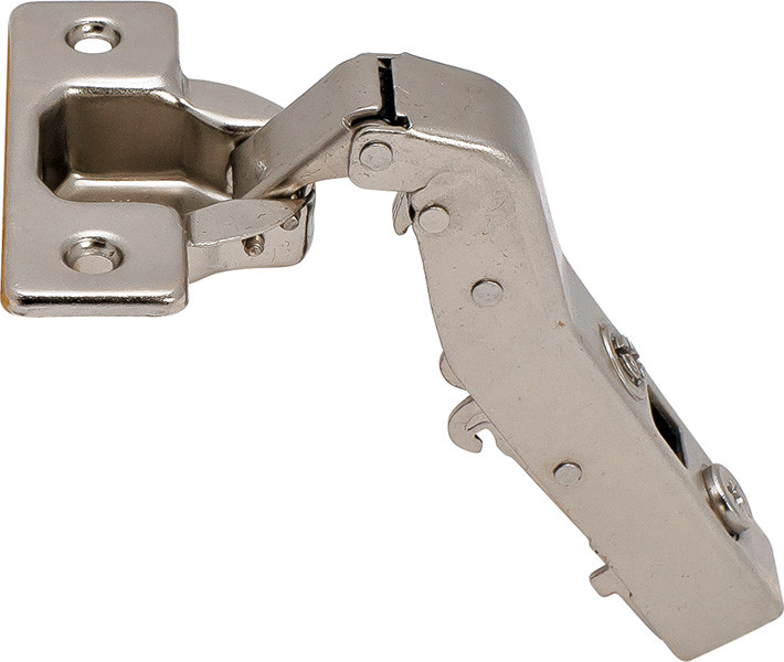 Hinge Clip-on, 45 degree,corner, self-closing, steel, nickel-plated