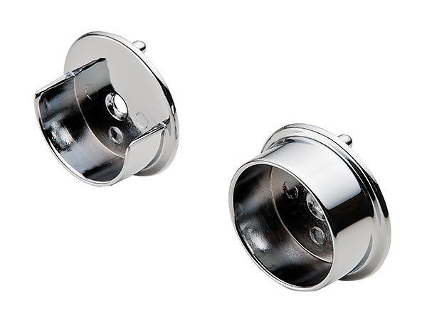 Synergy Wardrobe Tube Support, zinc, chrome-plated, polished, for 1 5/16" diameter tube