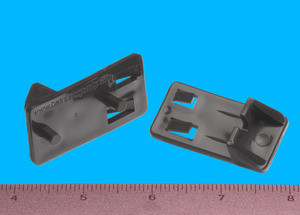 Shelf Support Dual Locking 3/4" or 1" - 5mm pegs (Seismic Ribs), Black, Bag of 8