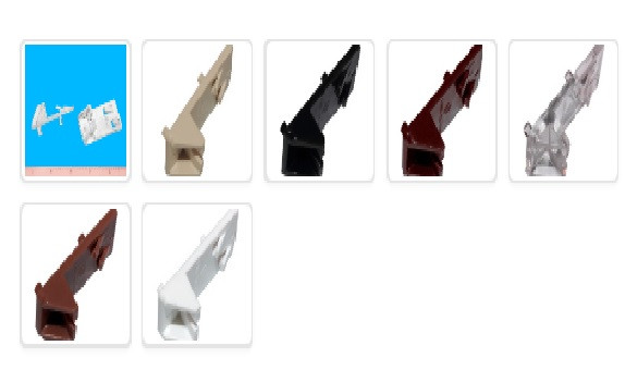 1 Plastic Locking Shelf Support 5mm Bore Double Pins, Clear Plastic for shelves from 3/4 to 1" thick 32201