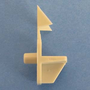 Shelf Support - 1/2" - 5mm peg - Locking Wings, Almond, Bag of 24
