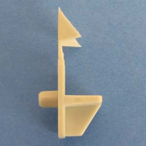 Shelf Support - 5/8" - 5mm peg - Locking Wings, Almond, Pkg of 1000 (OVERSTOCK PRICE 12/26/13)