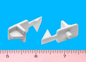 Shelf Support - 5/8" - 5mm peg - Locking Wings, White, Bag of 24