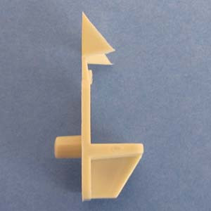 Shelf Support - 3/4" - 5mm peg - Locking Wings, Almond, Bag of 24