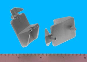 Shelf Support - 3/4" - 5mm pegs - Locking Wings, Gray, Bag of 4