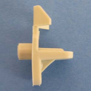 Shelf Support Locking Wings 5/16" - 1/4" peg, Almond, Pkg of 1000