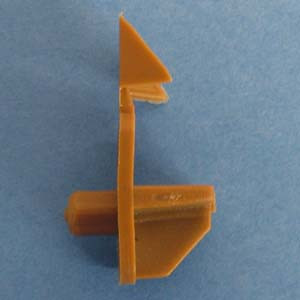 Shelf Support Locking Wings 1/2" - 1/4" peg, Tan, Pkg of 100