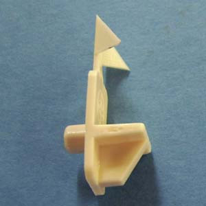 Shelf Support Locking Wings 3/4" - 1/4" peg, Almond, Pkg of 1