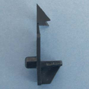 Shelf Support Locking Wings 3/4" - 1/4" peg, Black, Bag of 24