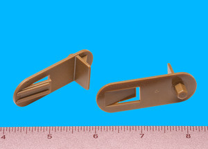 Shelf Support Locking 3/4" - 1/4" peg, Tan, Pkg of 100