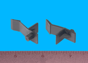 Shelf Support Locking 1/2" - 1/4" peg, Black, Bag of 12