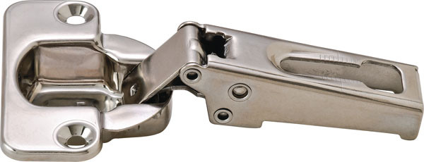 S-Series 100, stainless steel, full overlay, self closing, Mod 16 with Screws
