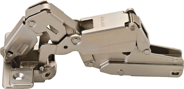 Salice C2PFG99 Hinge, steel, nickel-plated, 165degree, half overlay, self closing, screw-on, Mod 8