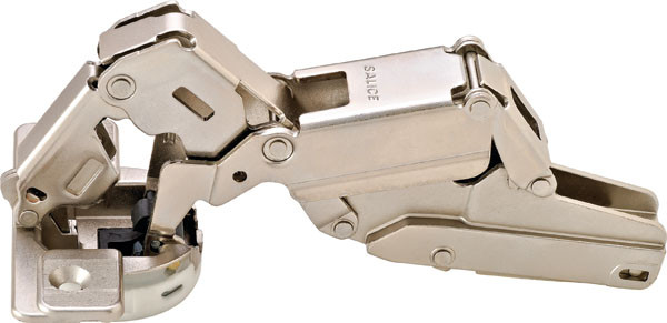Salice C2PMGD9 Silentia Hinge, 155 degree, half overlay, screw-on, nickel plated, Mod 8