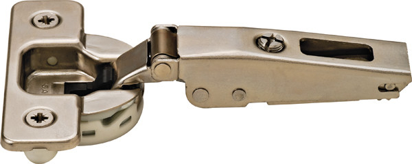 Salice C1R6DD9 Silentia Hinge, steel, nickel-plated, 105 degree, 1/2" overlay, dowel, Mod 12