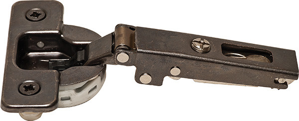 Salice C1R6AD6 Silentia Hinge, 105 degree, half overlay, dowel, steel, midnight titanium, Mod 8