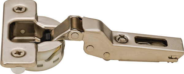 Salice C2RBGD9 Silentia hinge for thick doors, steel, nickel plated, 94 degrees, half overlay, with dowel, Mod 8