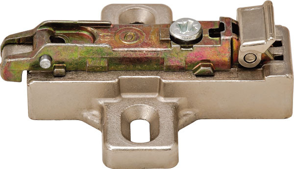Salice BAV3E99F Clip Mounting Plate, zinc, nickel-plated, for woodscrews, 9mm Mod 11