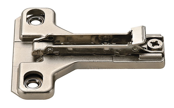 Salice BAU3R49 Clip Mounting Plate Face Frame, zinc, nickel-plated, for woodscrews, 4mm Mod 6