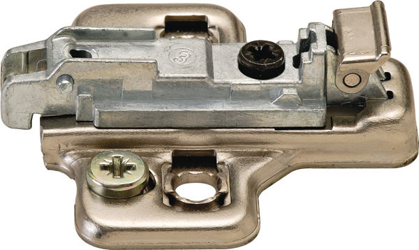 Salice BAR3L69F Clip Mounting Plate, steel, nickel-plated, for woodscrews, 6mm Mod 8