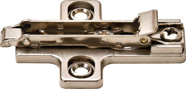 Salice stock#10009/ BAR3R09 Clip Mounting Plate, steel, nickel-plated, for woodscrews, 0mm Mod 2