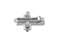 Salice BAR4R29/16 Clip Mounting Plate, steel, nickel-plated, with 5mm expandable dowels, 2mm Mod 4