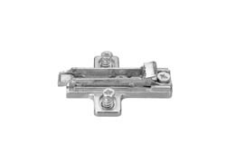 Salice BARGR39/20 Clip Mounting Plate, steel, nickel-plated, with pre-installed 7.5mm euroscrews, 3mm Mod 5
