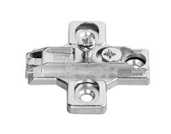 Salice B2R3E39/15 Slide-On Mounting Plate, zinc, nickel-plated, for woodscrews, 3mm Mod 5