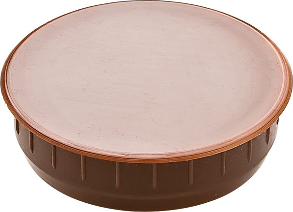 Covercap, plastic, brown, diameter 38mm / 35mm