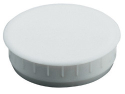 Covercap, plastic, white, diameter 38mm / 35mm