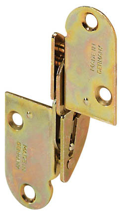 Folding Table Hinge, steel, yellow galvanized, 19mm