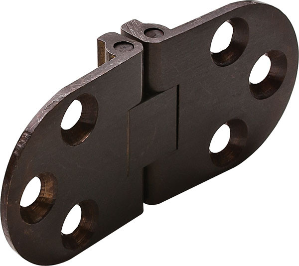 Self-Support Hinge, brass, bronzed, 30 x 65mm