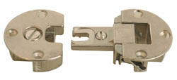 Flap Hinge, 90degree, zinc, nickel-plated, diameter 35mm