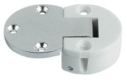 Plano Medial 90degree, plastic, white / chrome-plated